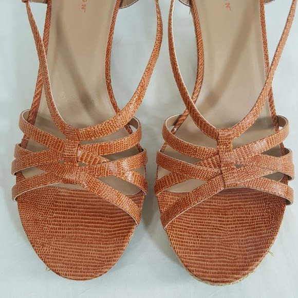 Kenneth Cole Reaction Wedge Sandals Orange HEEL - Picture 4 of 8